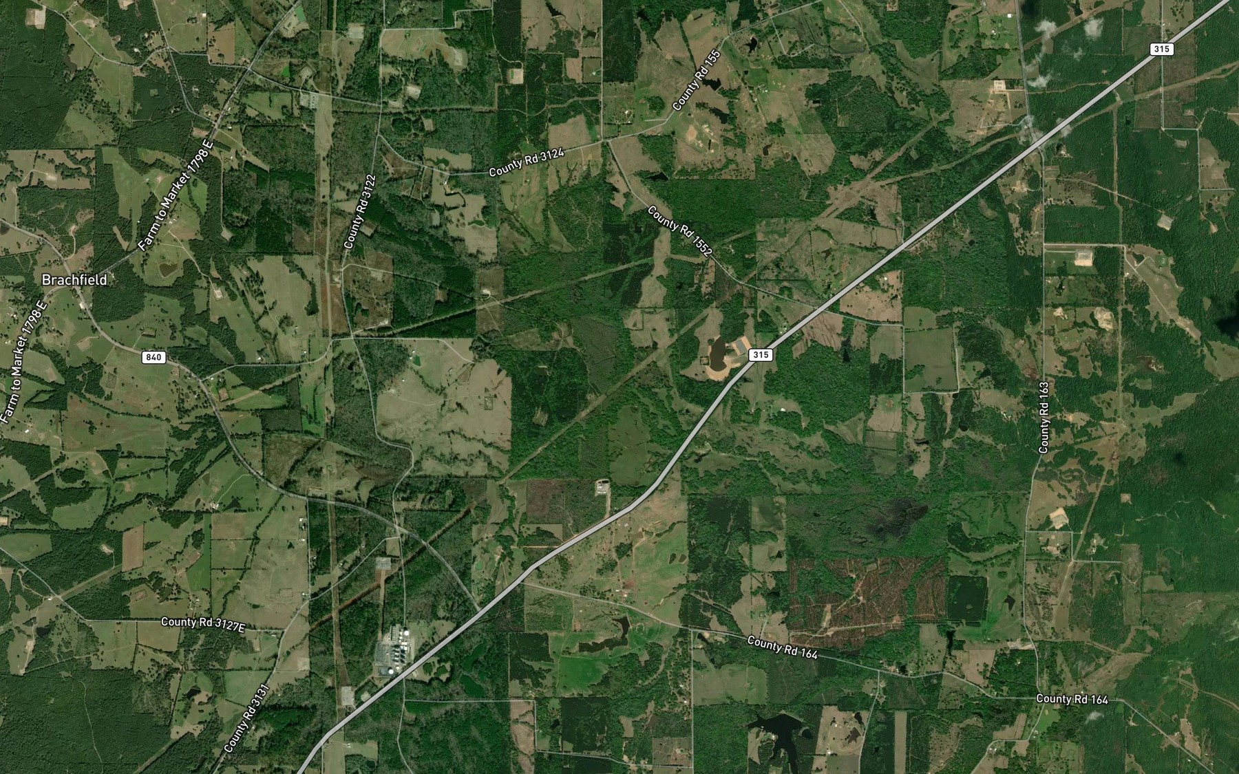 Satellite map of the Bearden Branch