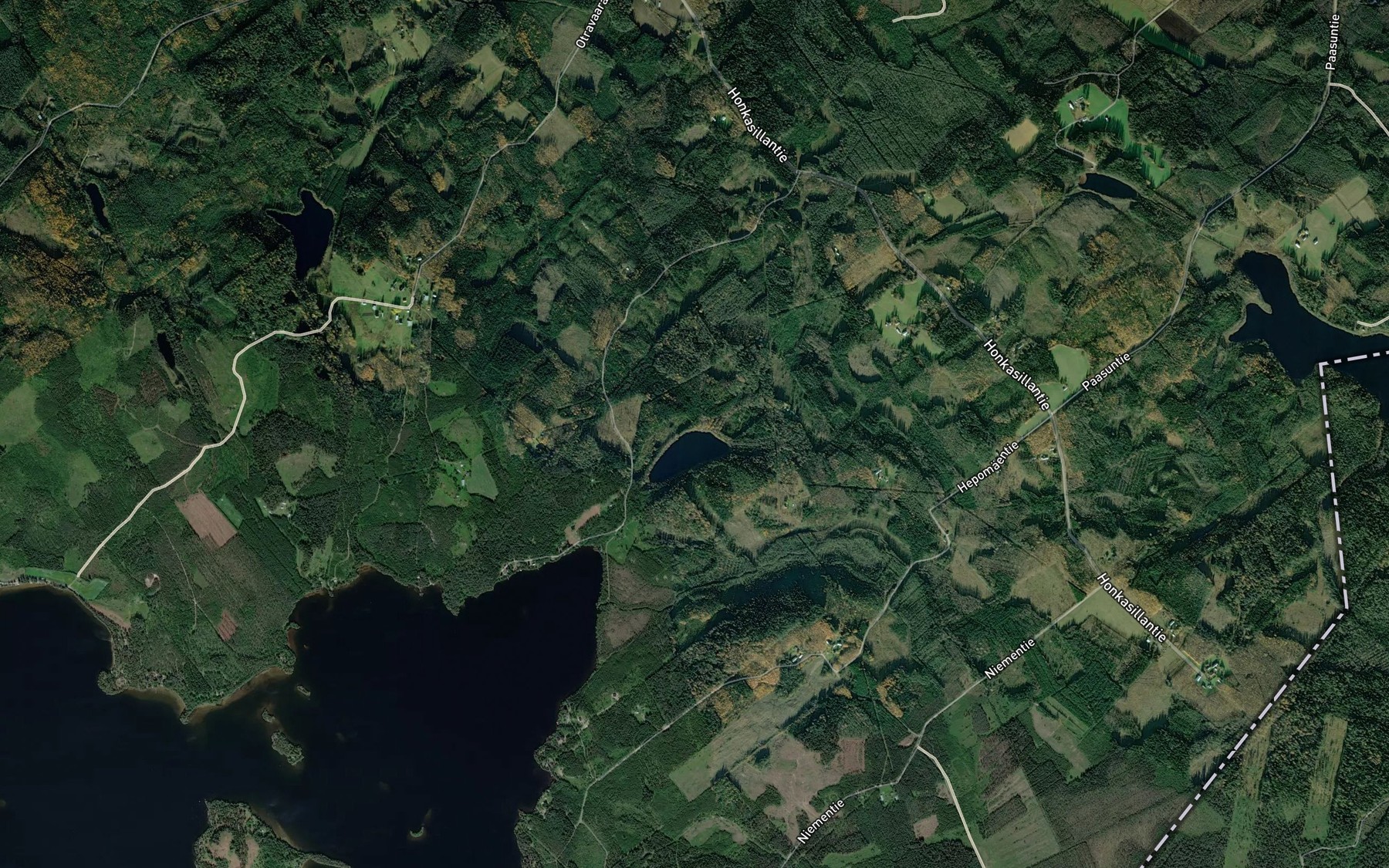 Satellite map of the Talvisillanjoki