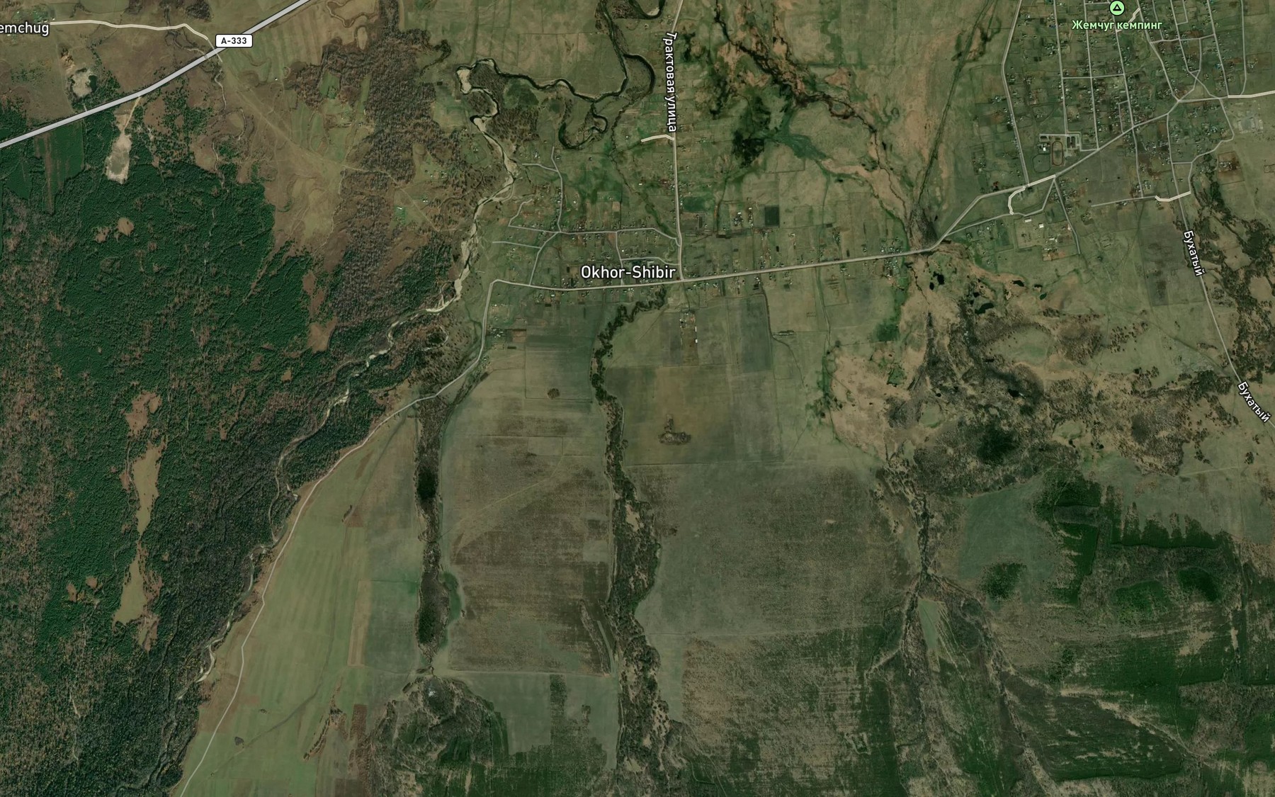Satellite map of the Zhemchug