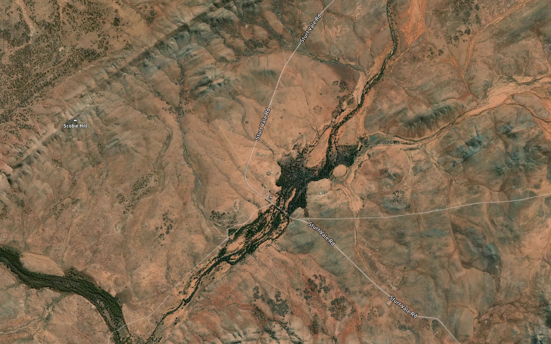 Satellite map of the Palina Creek