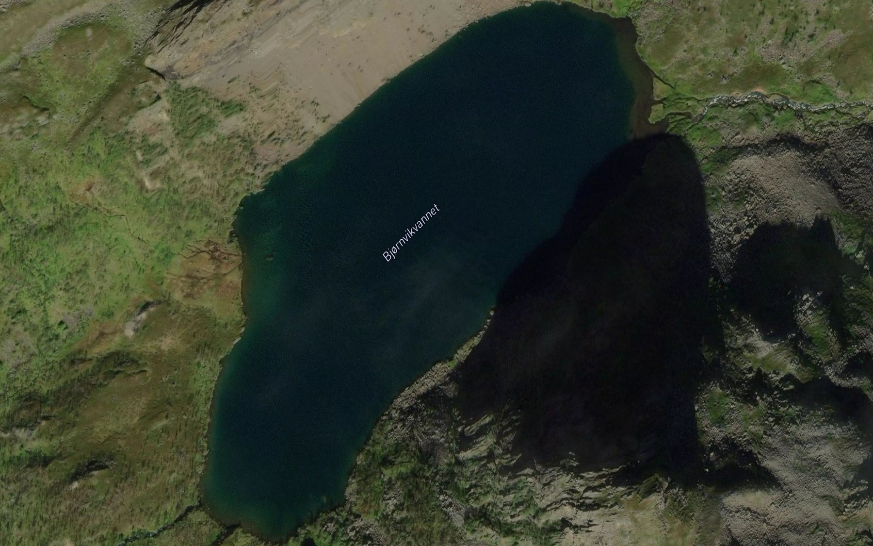 Satellite map of the Bjornvikvannet