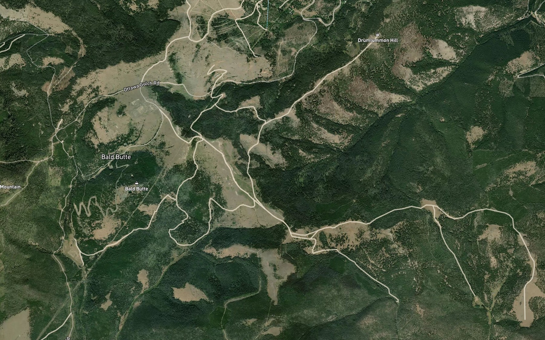 Satellite map of the Sawmill Spring