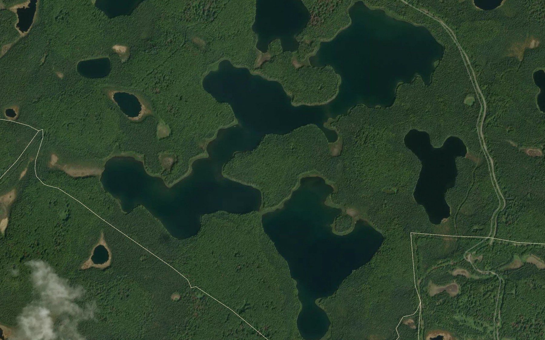Satellite map of the Jigsaw Lake