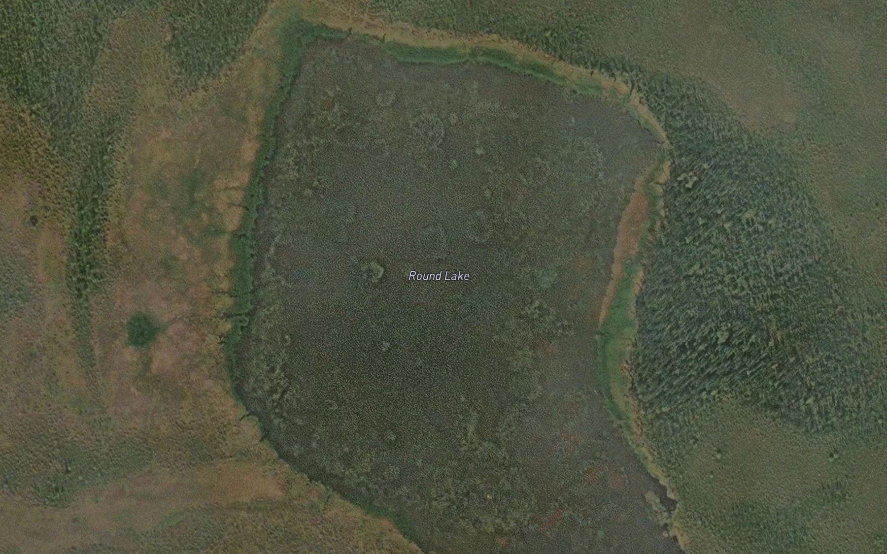 Satellite map of the Round Lake