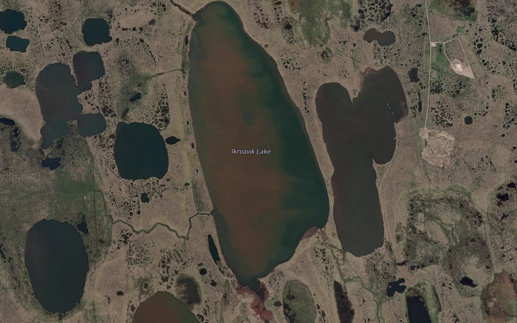 Satellite map of the Ikroavik Lake
