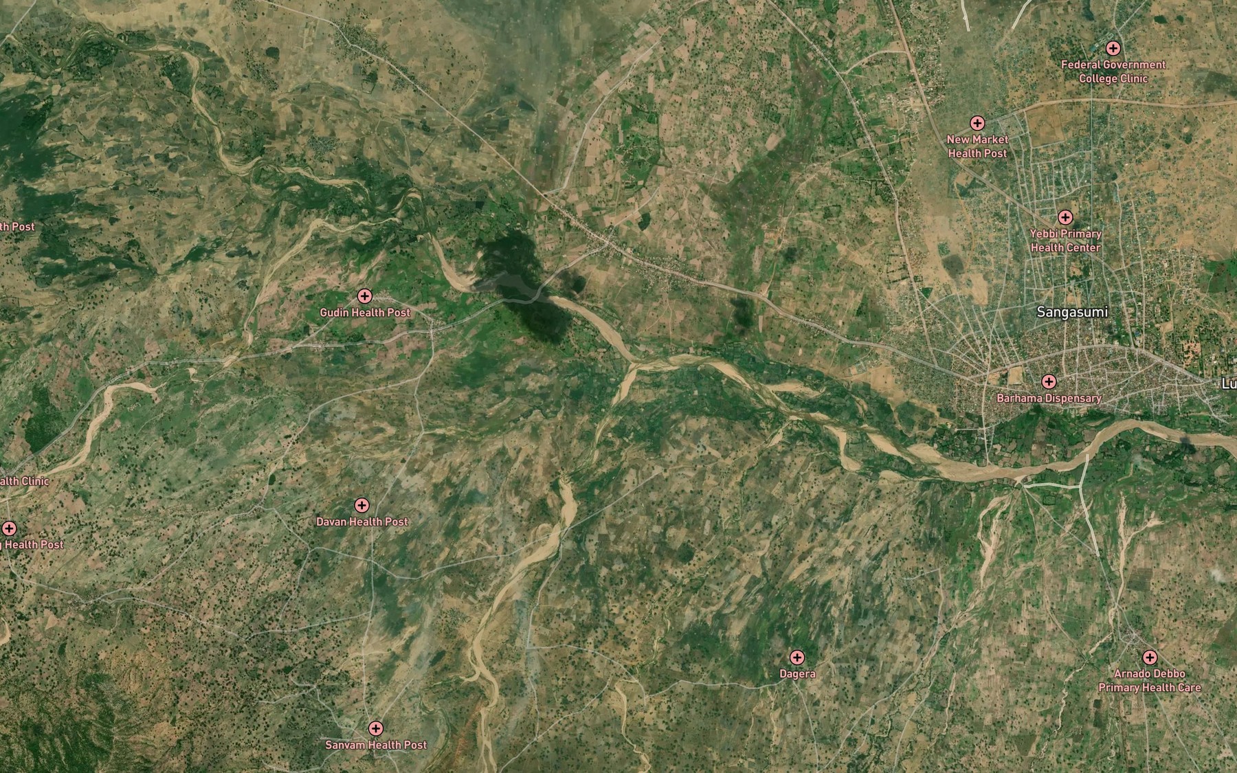 Satellite map of the Koma