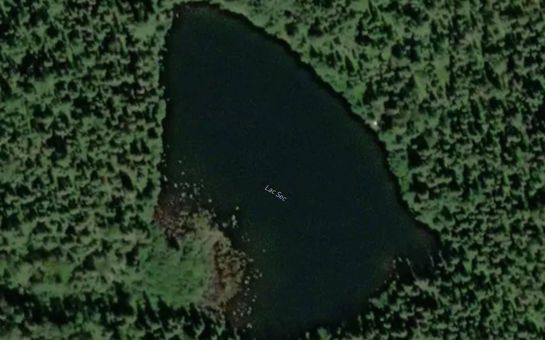 Satellite map of the Lac Sec