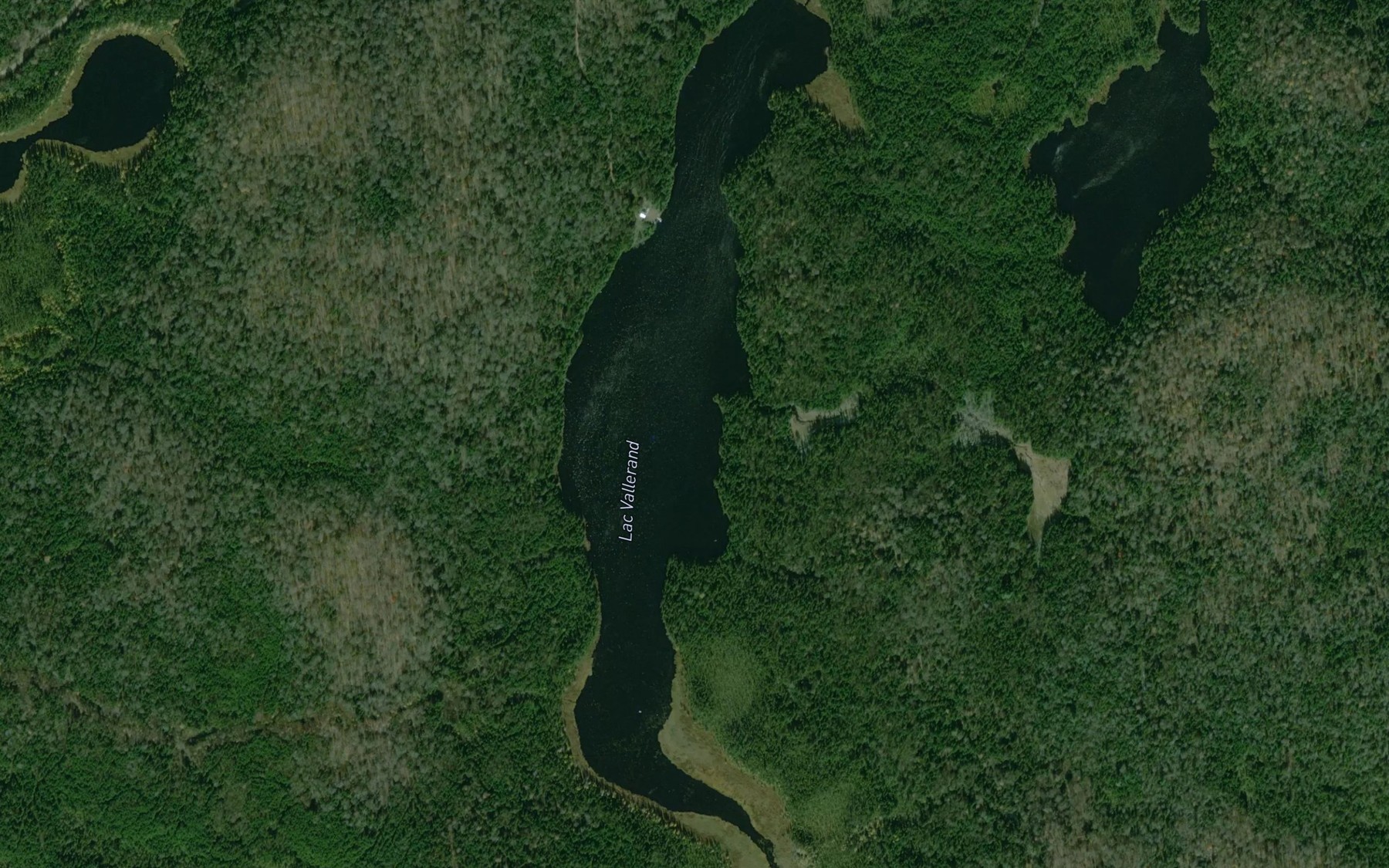 Satellite map of the Lac Vallerand