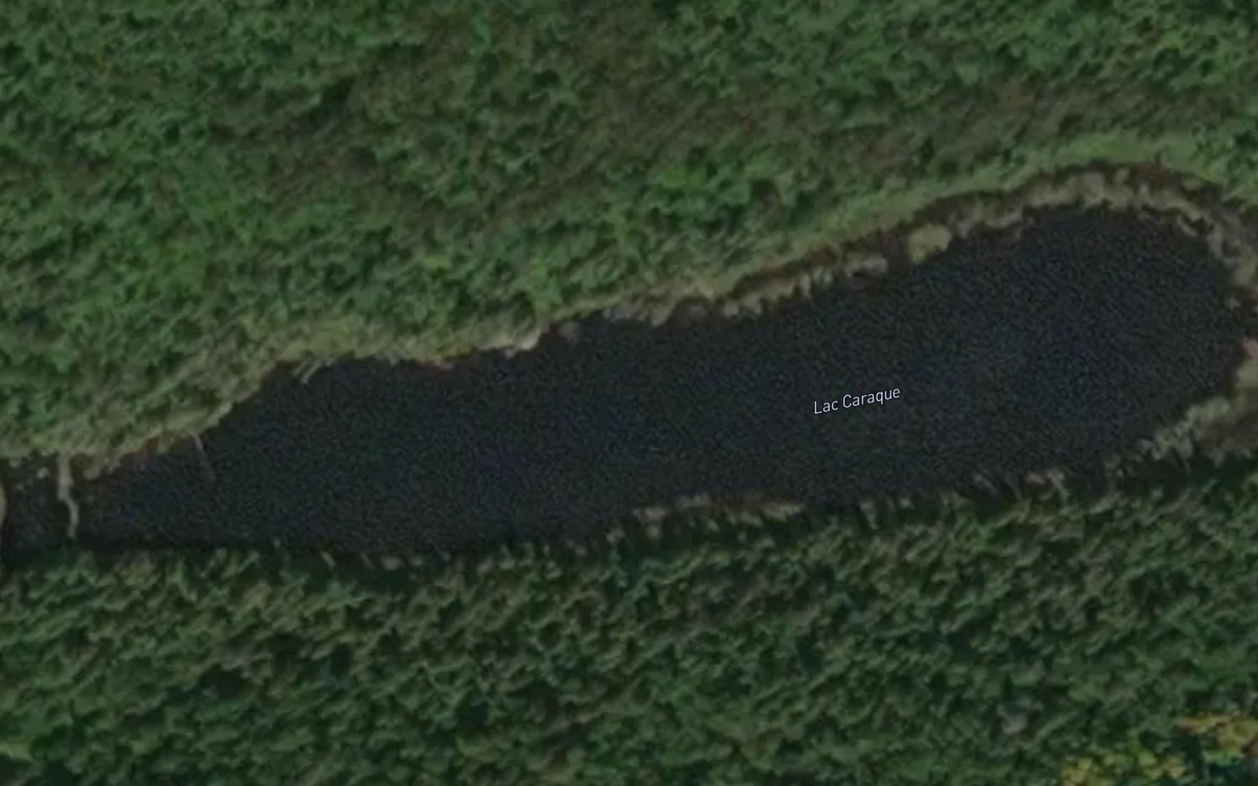 Satellite map of the Lac Caraque