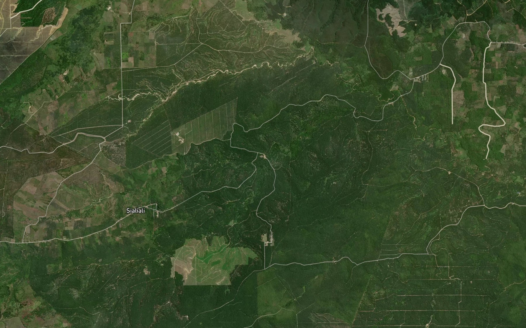 Satellite map of the Aek Tulangan