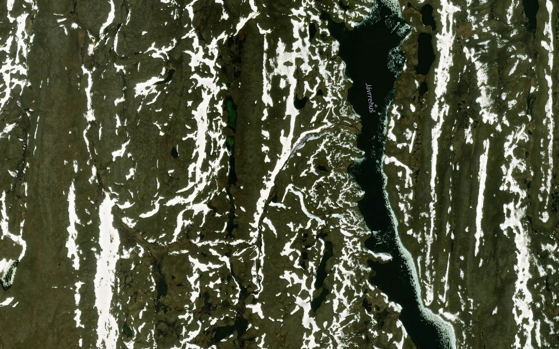 Satellite map of the Guorbajakka