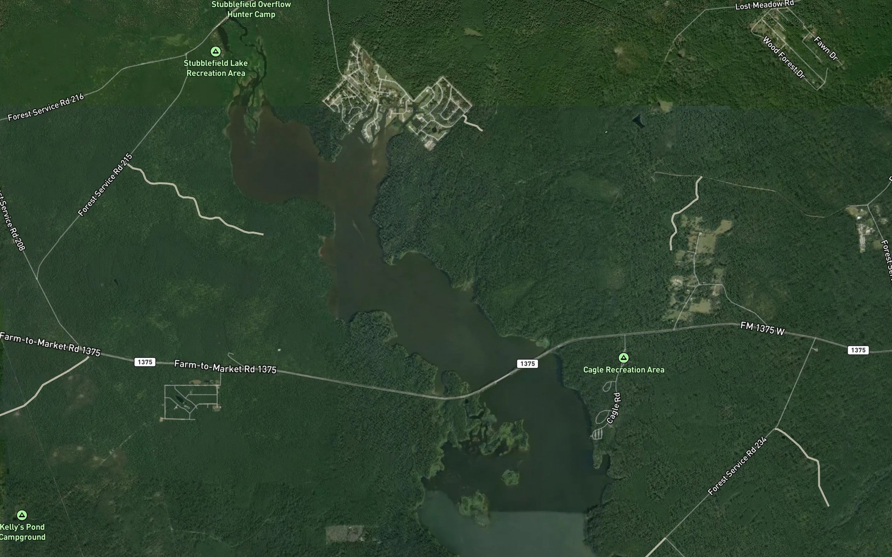 Satellite map of the Smith Branch