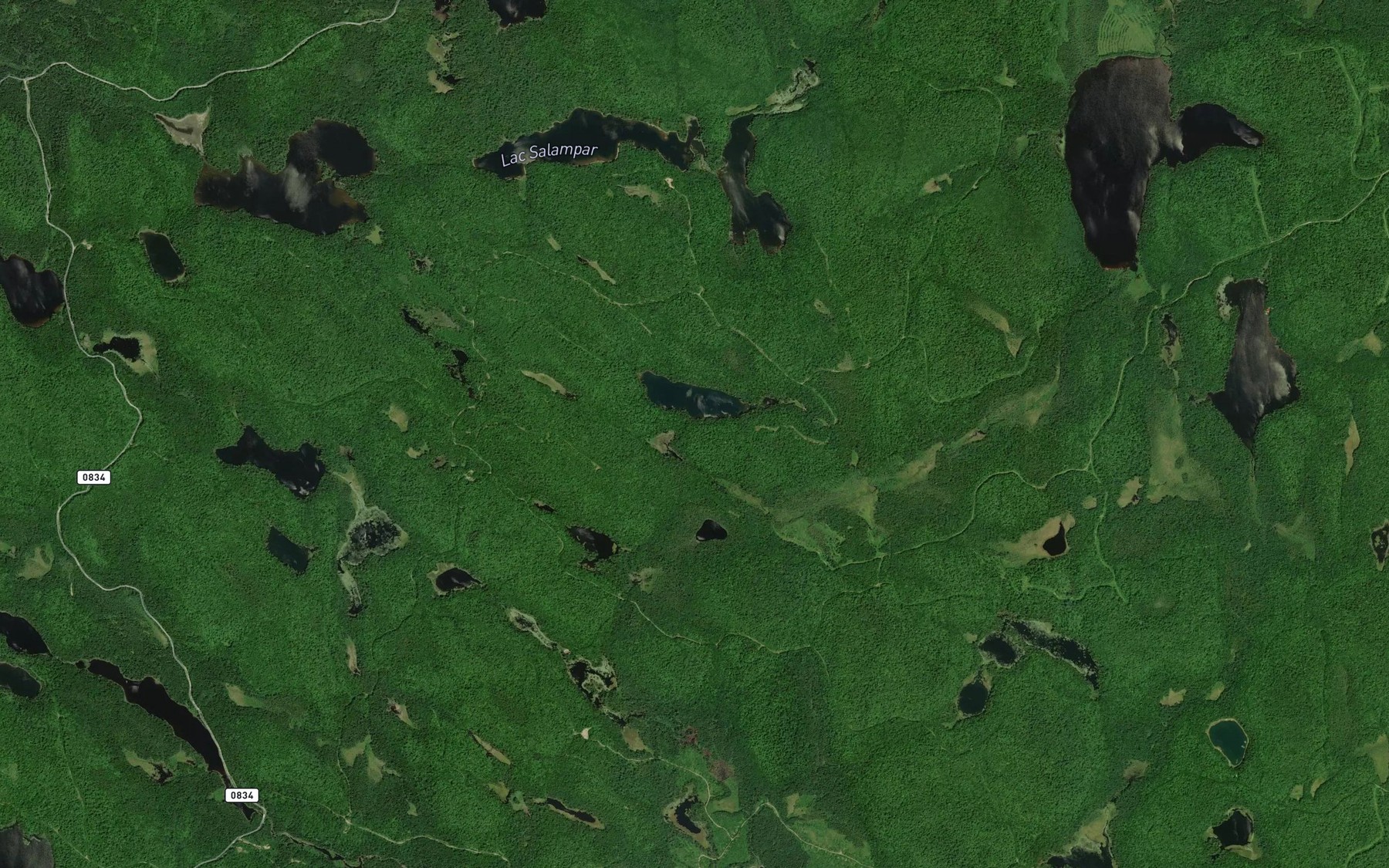 Satellite map of the Lac du Faucheur