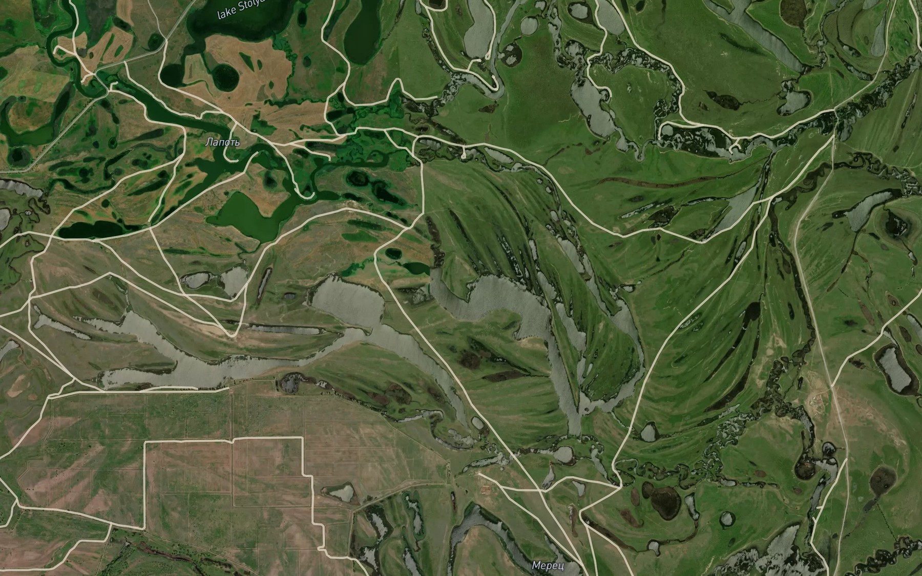 Satellite map of the Ozero Kleshni