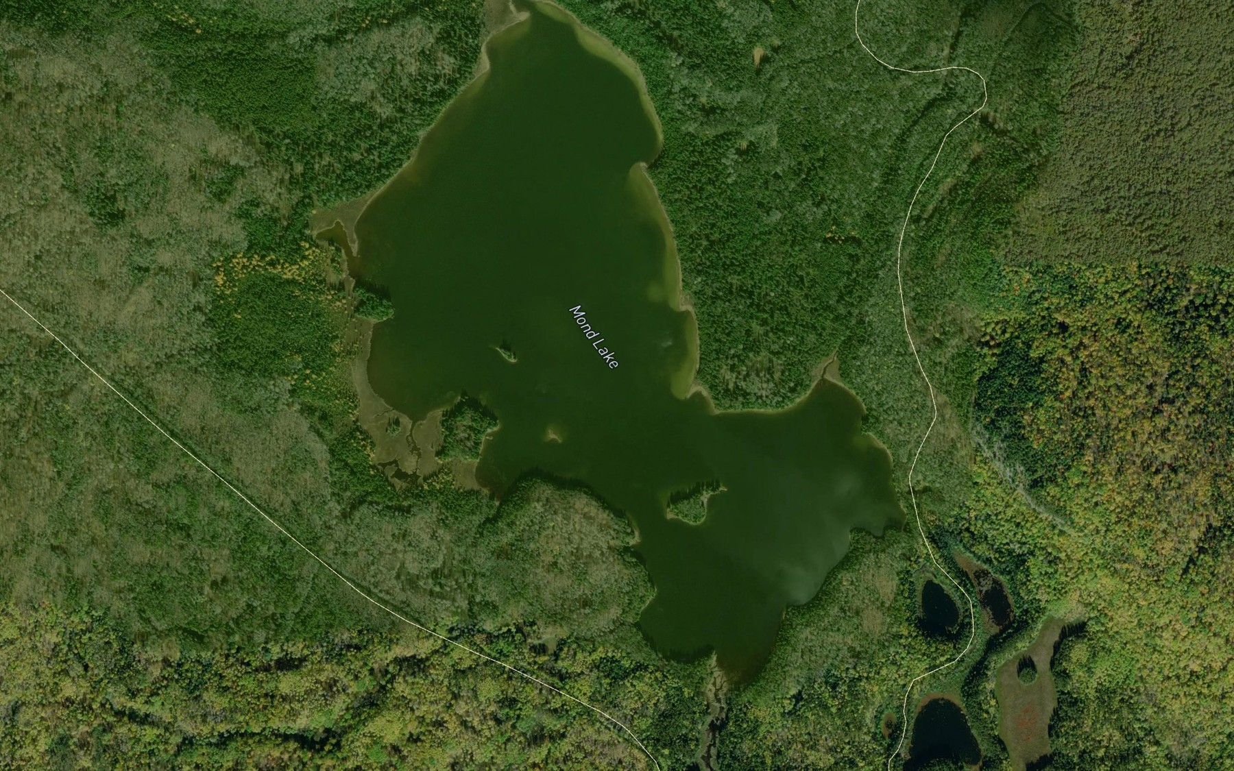 Satellite map of the Mond Lake