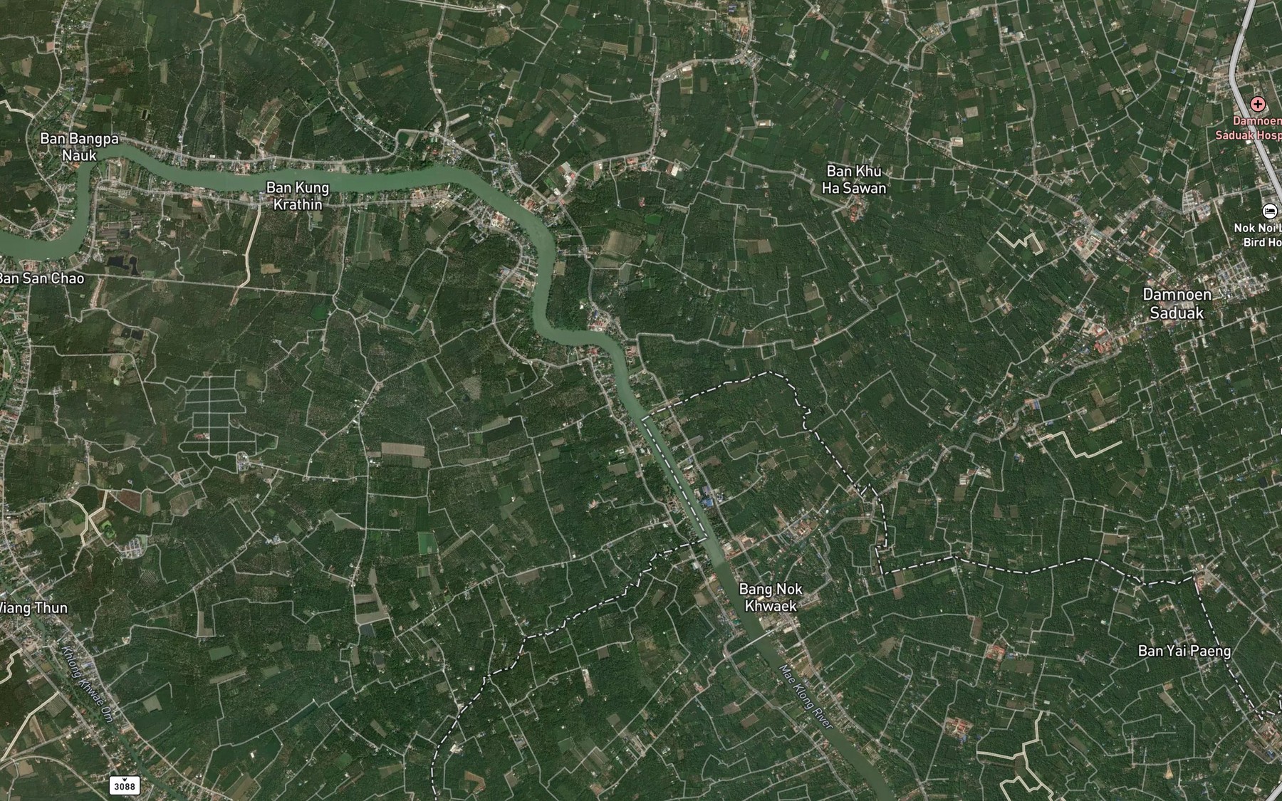 Satellite map of the Khlong Luang Kaeo