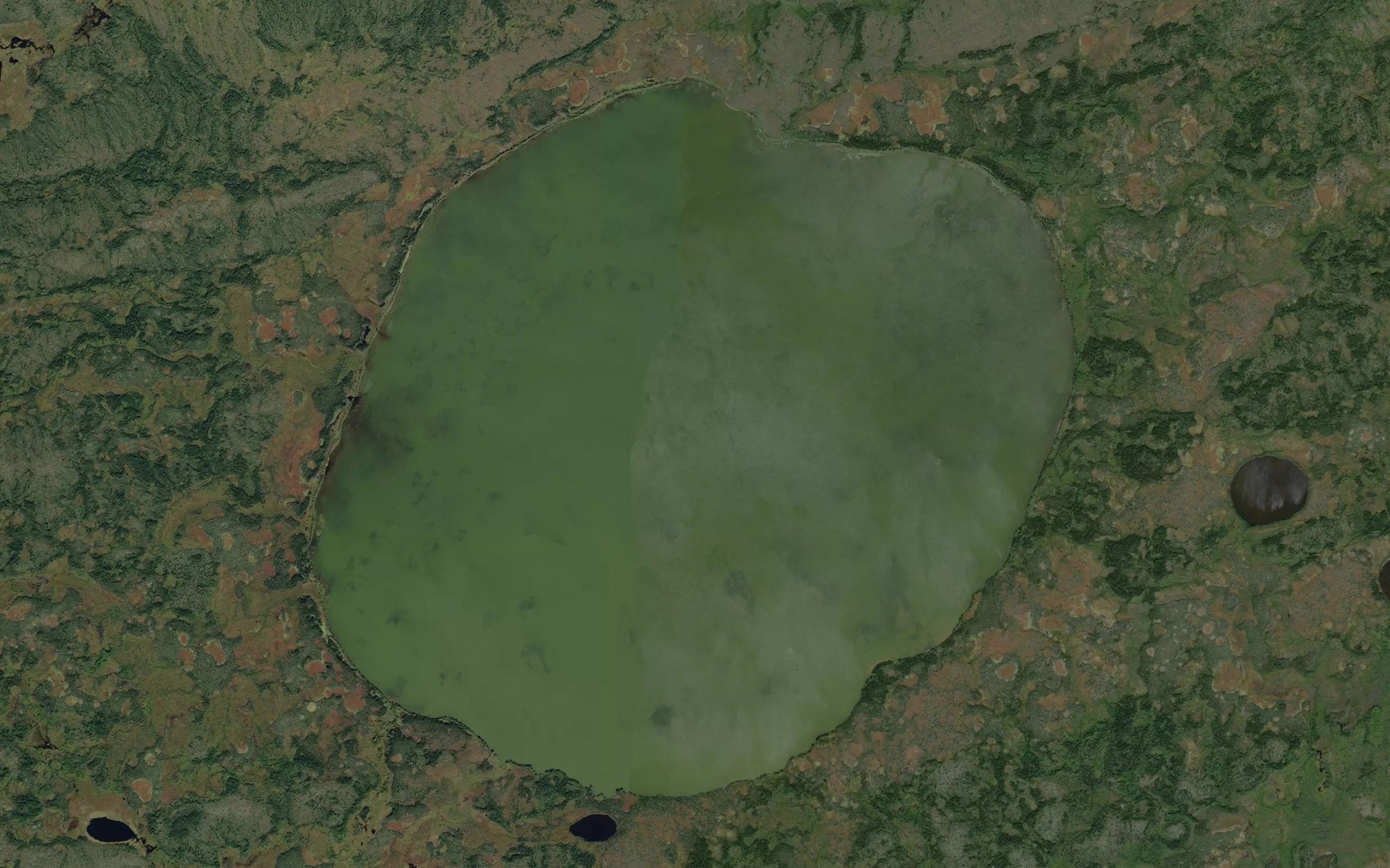 Satellite map of the Hawes Lake