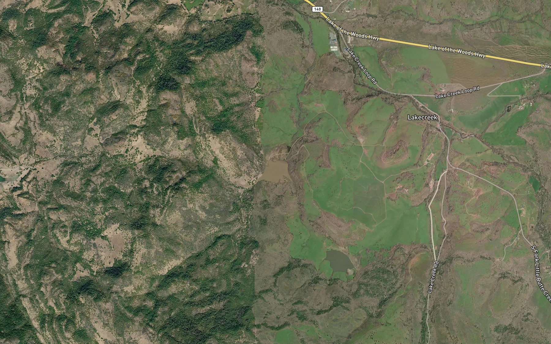 Satellite map of the Osborne Reservoir