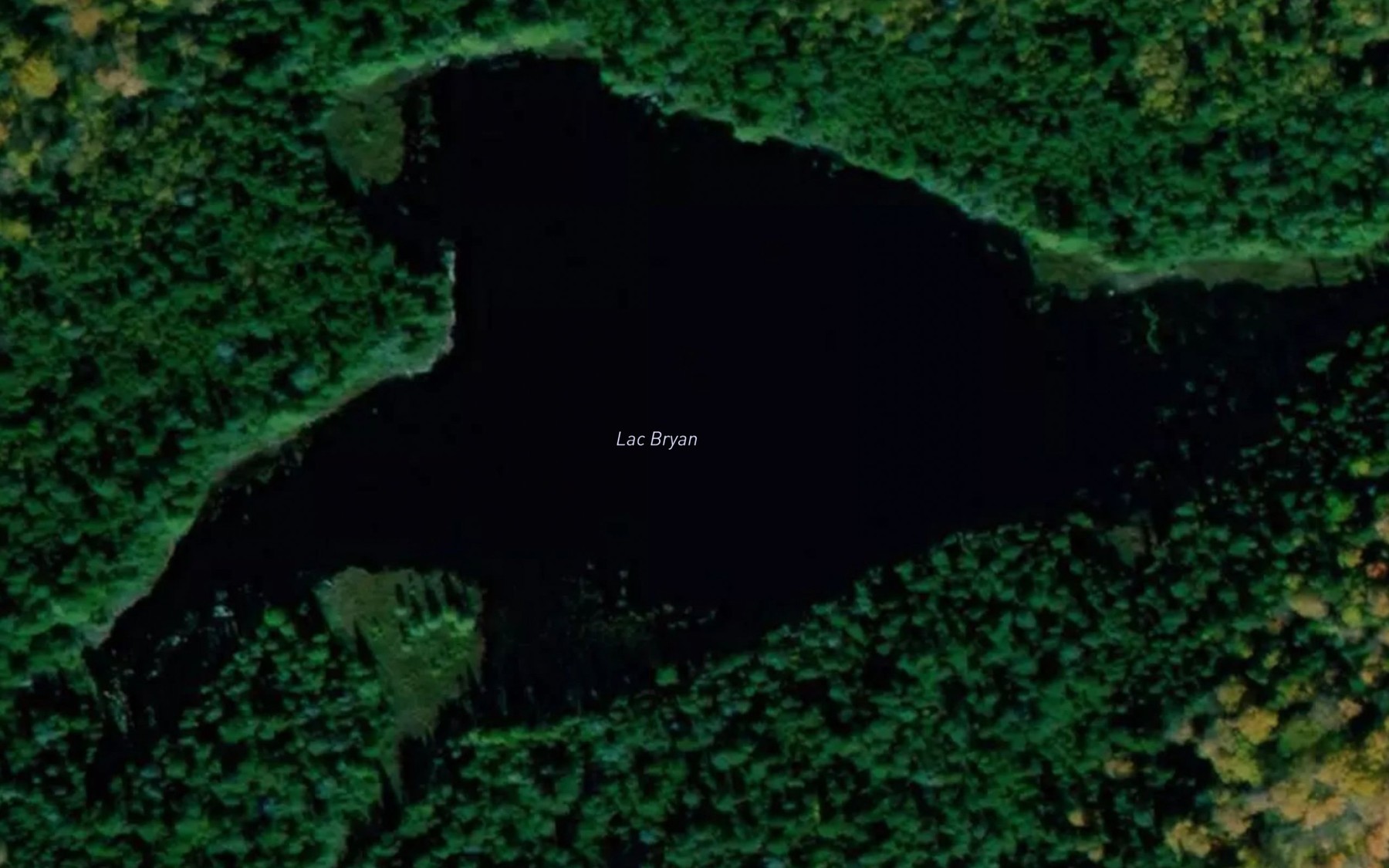 Satellite map of the Lac Bryan