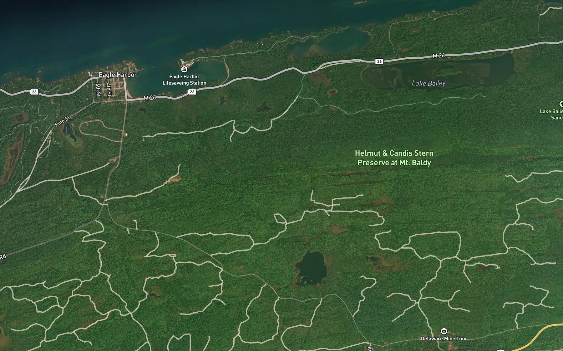 Satellite map of the Mud Creek