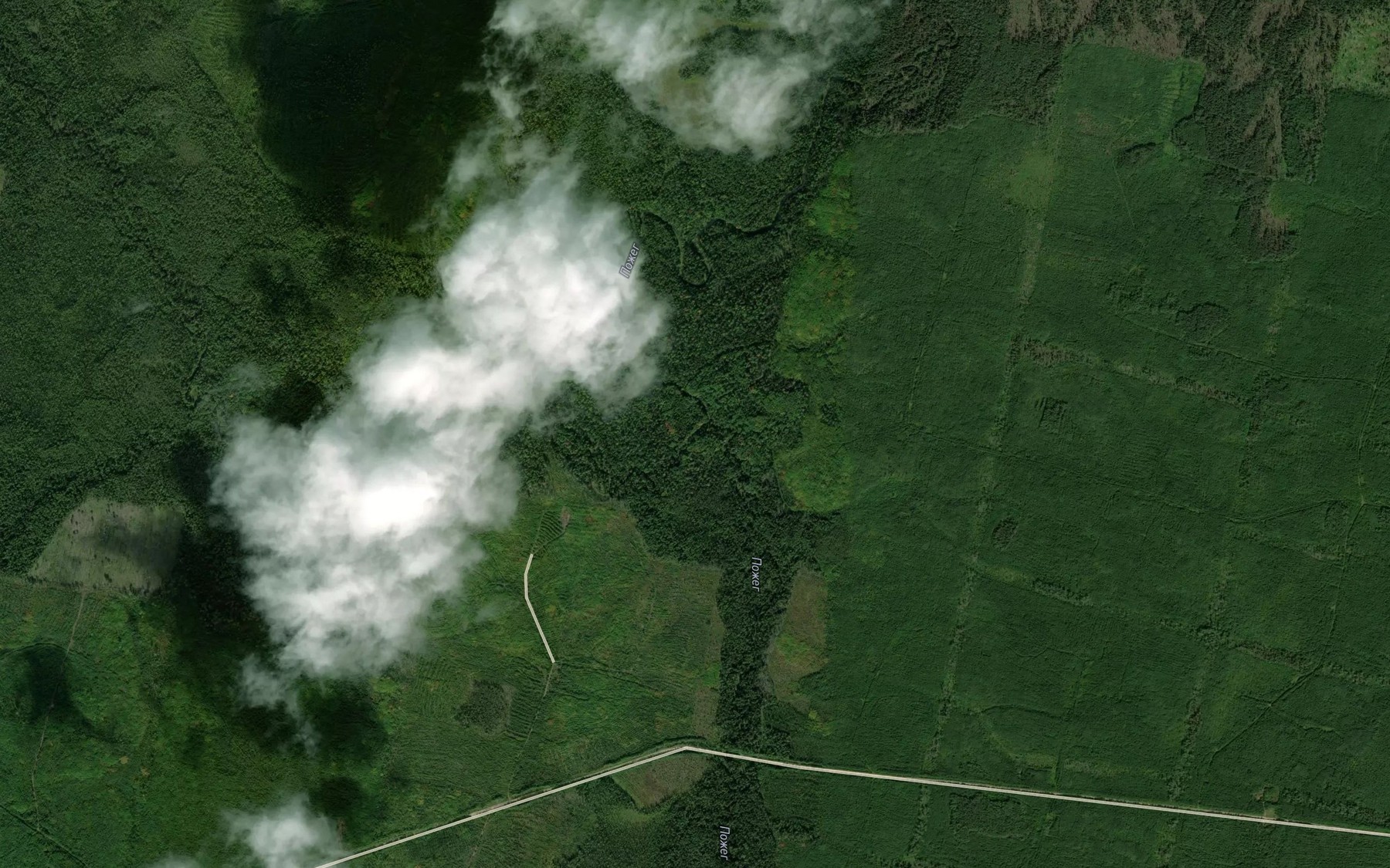 Satellite map of the Pozheg-Roshcha