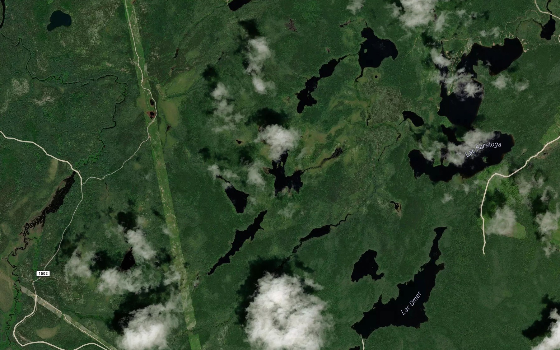 Satellite map of the Lac Roger
