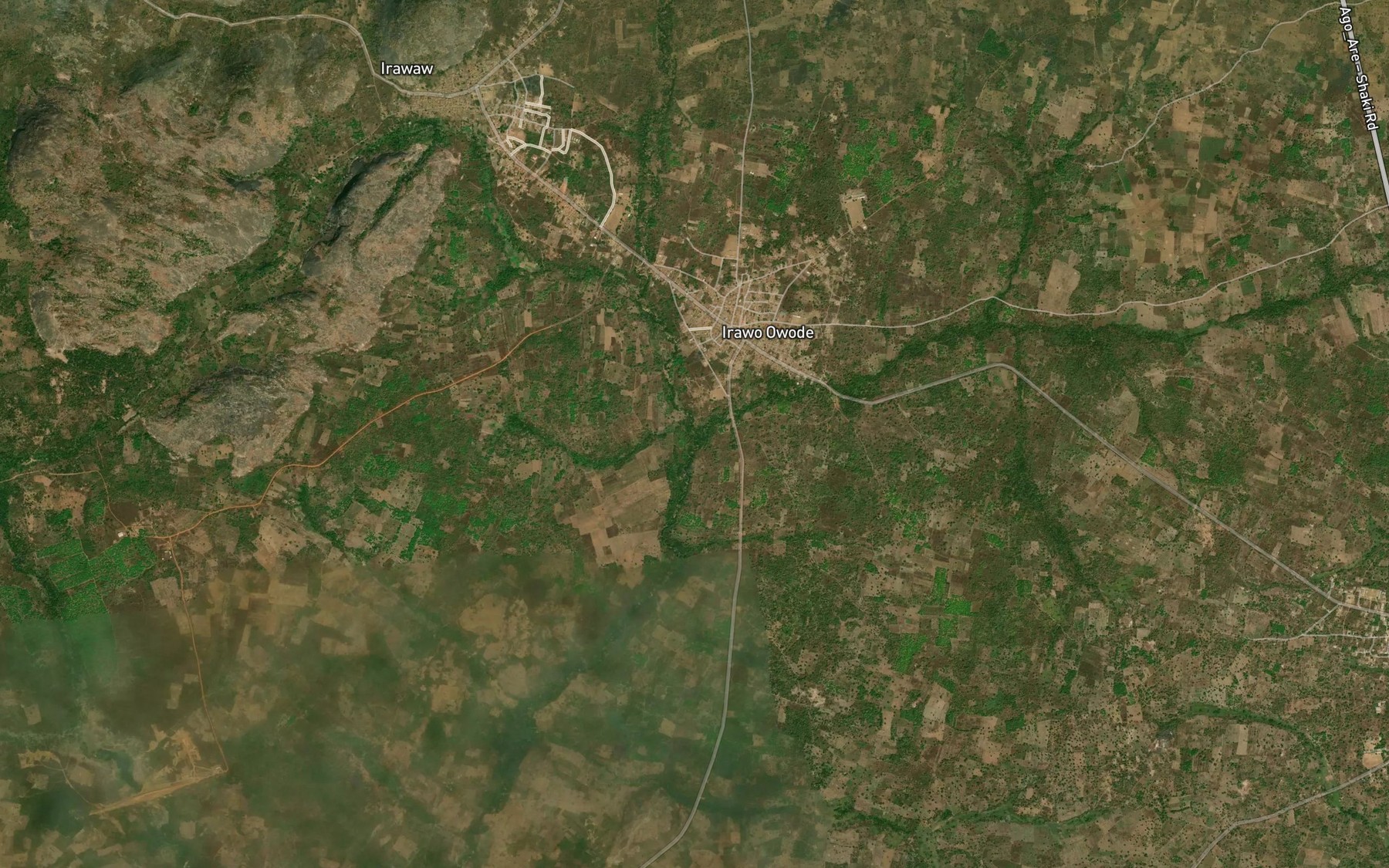 Satellite map of the River Yendo