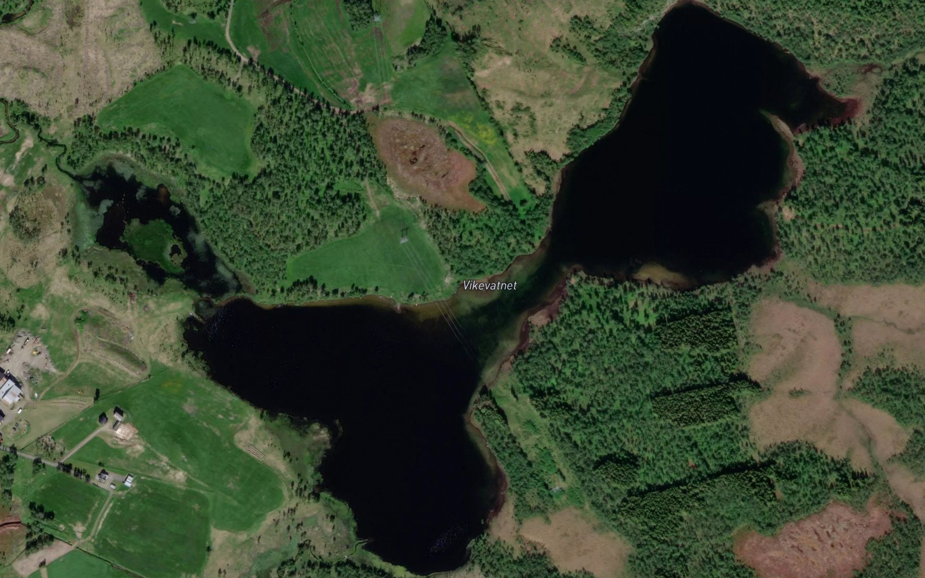Satellite map of the Vikevatnet