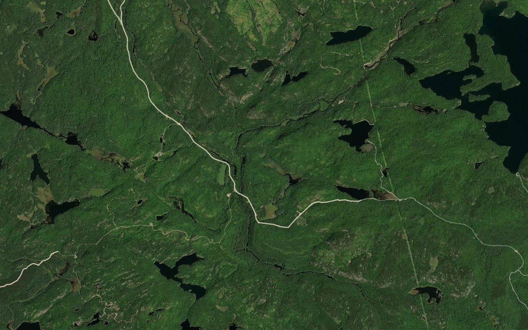 Satellite map of the Wingekisinaw River