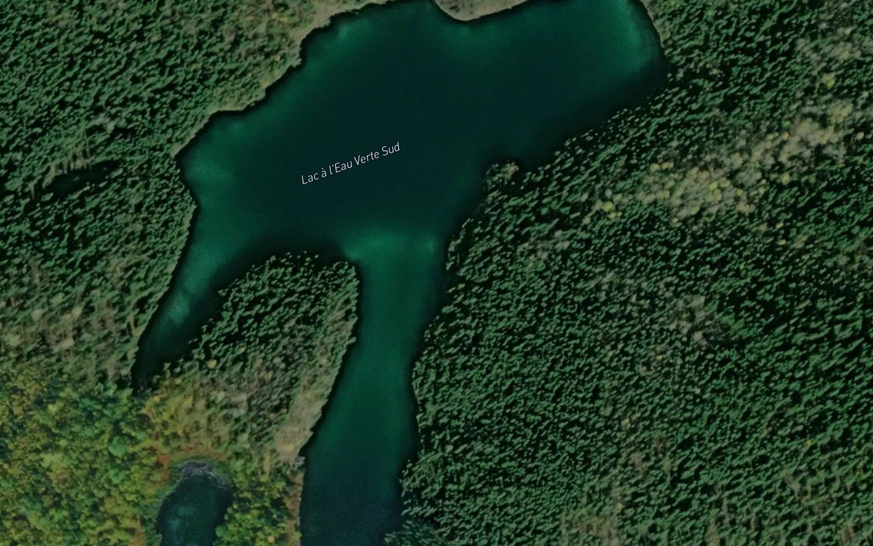 Satellite map of the Lac a l'Eau Verte Sud