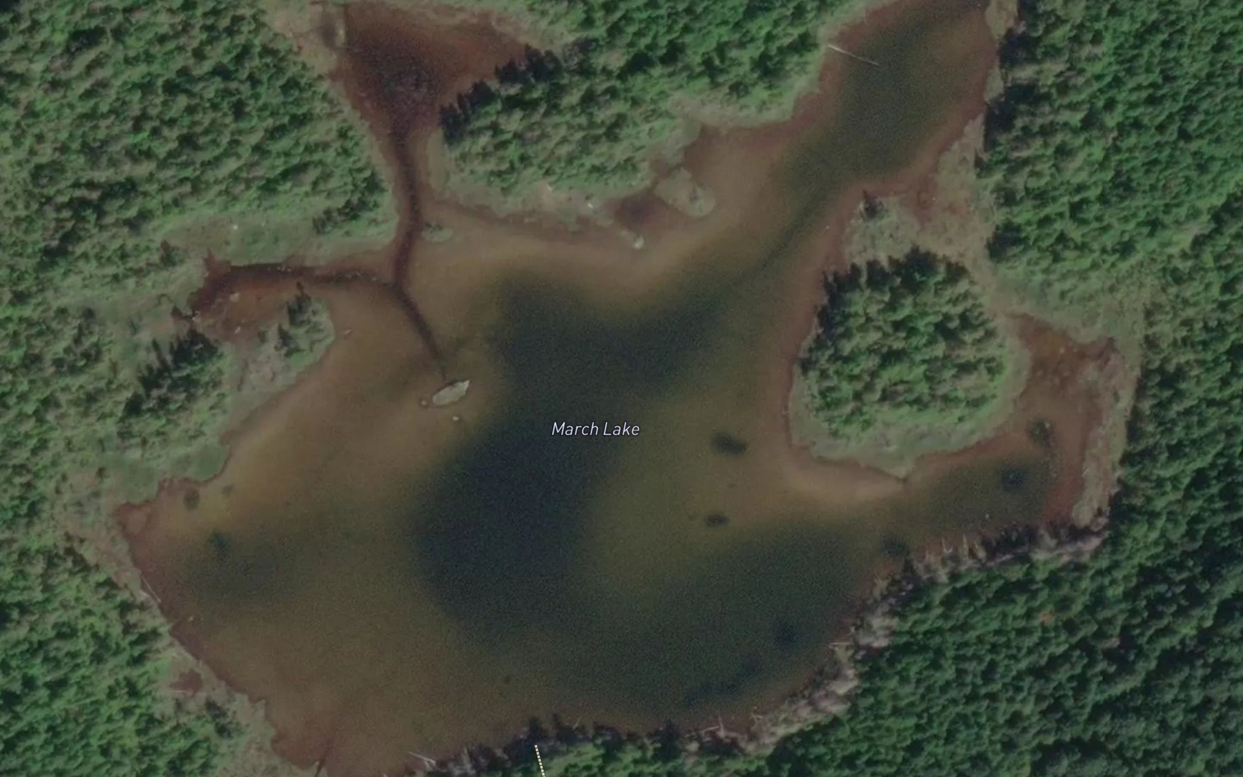 Satellite map of the March Lake
