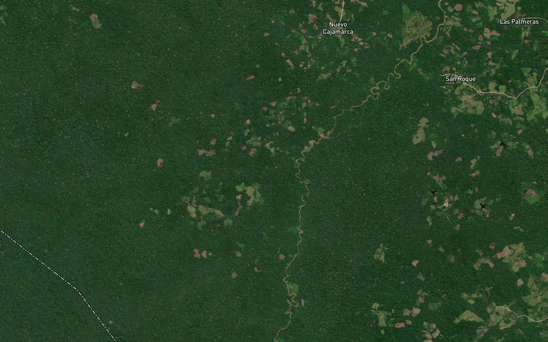 Satellite map of the Rio Charapille