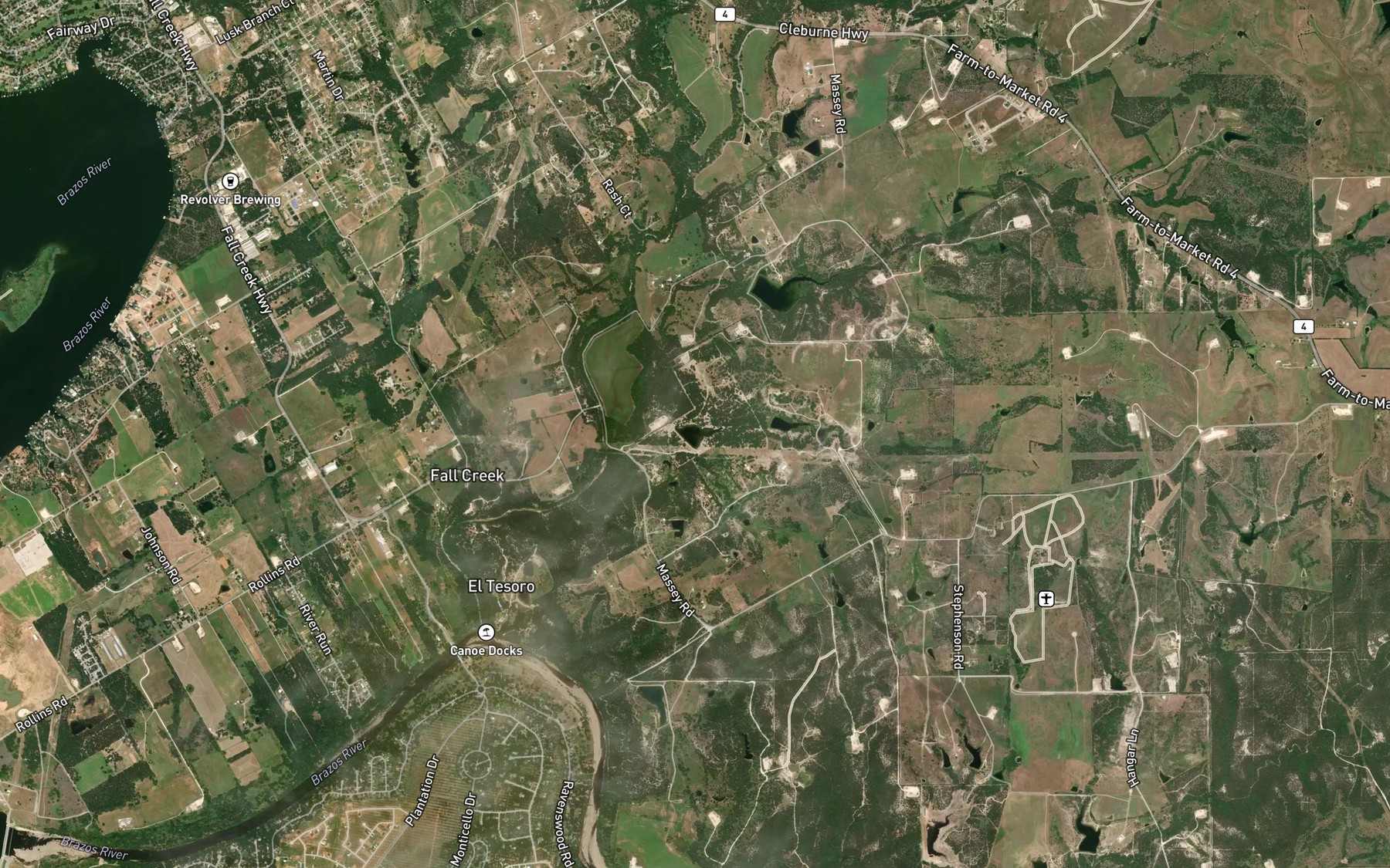 Satellite map of the Walsh Lake