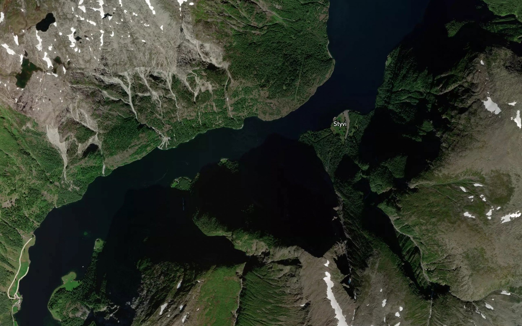 Satellite map of the Galdsviki