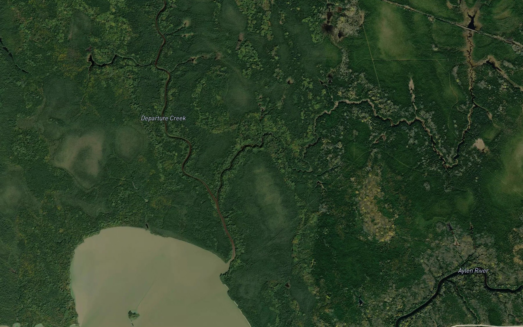Satellite map of the Balkam Creek