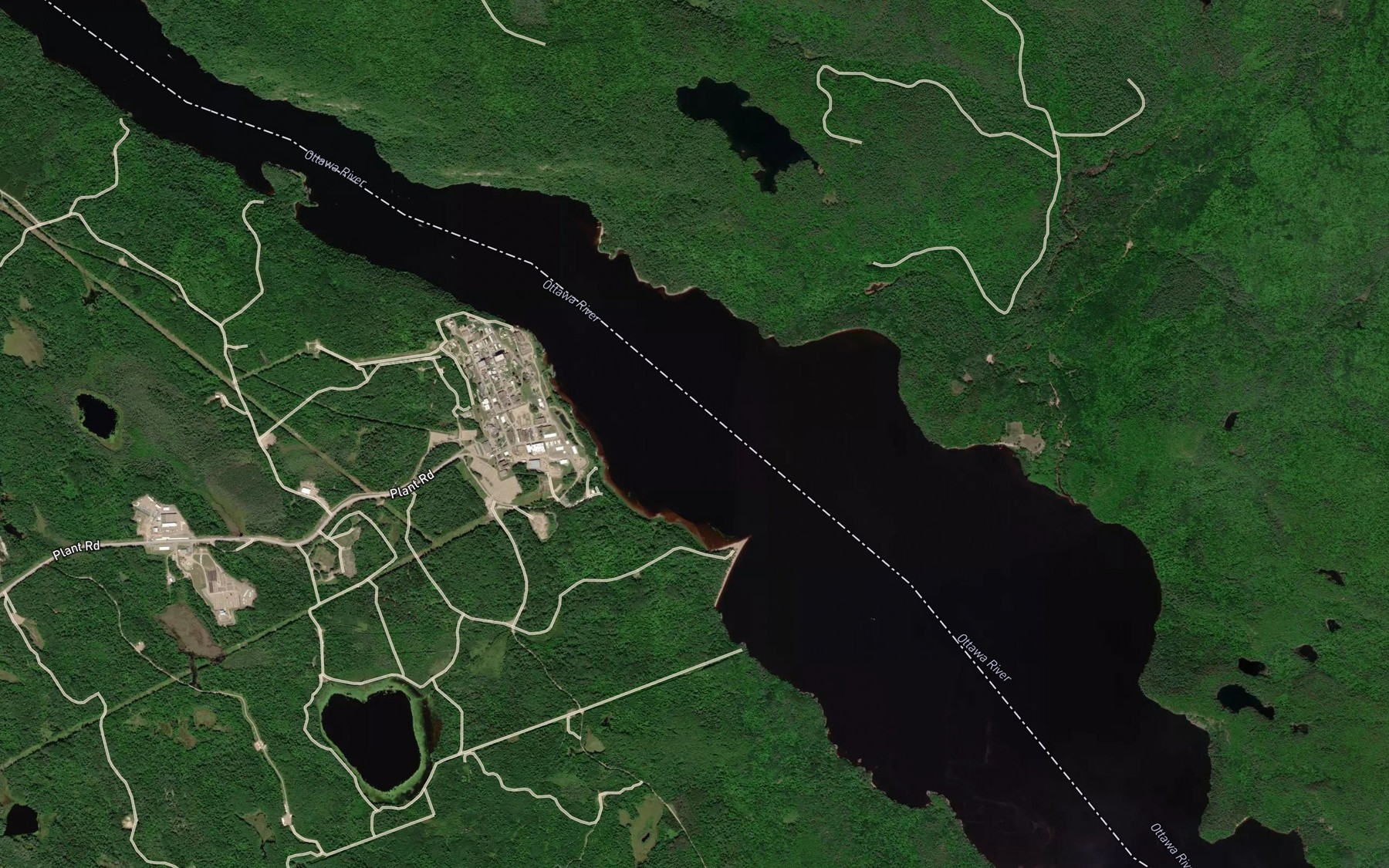 Satellite map of the Perch Creek
