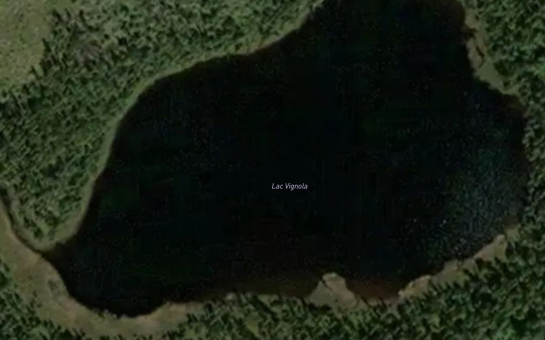 Satellite map of the Lac Vignola