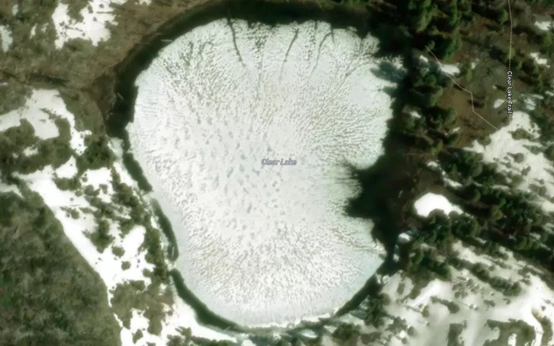 Satellite map of the Clear Lake