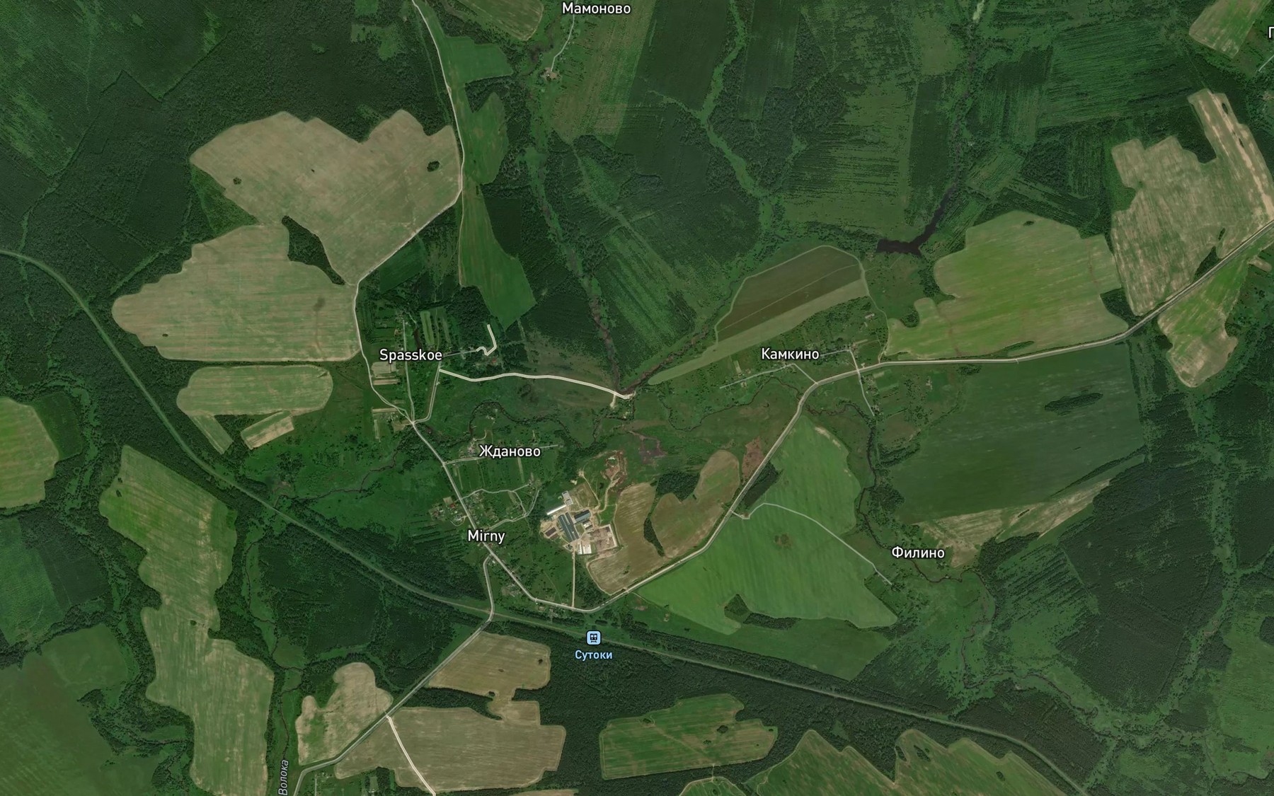 Satellite map of the Kobyl'ya