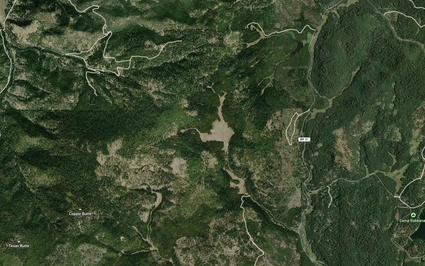 Satellite map of the Sweet Grass Spring
