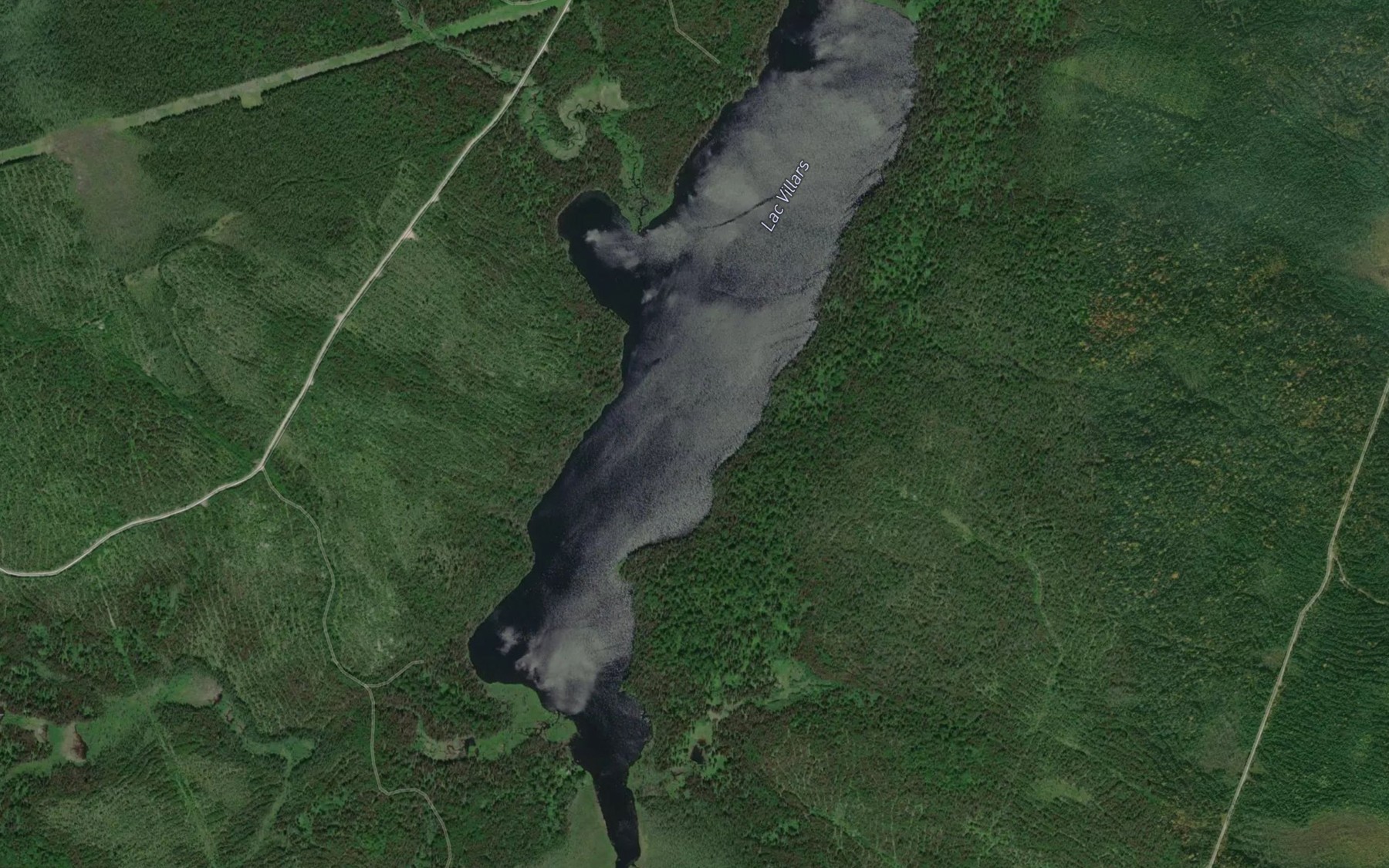 Satellite map of the Lac Villars
