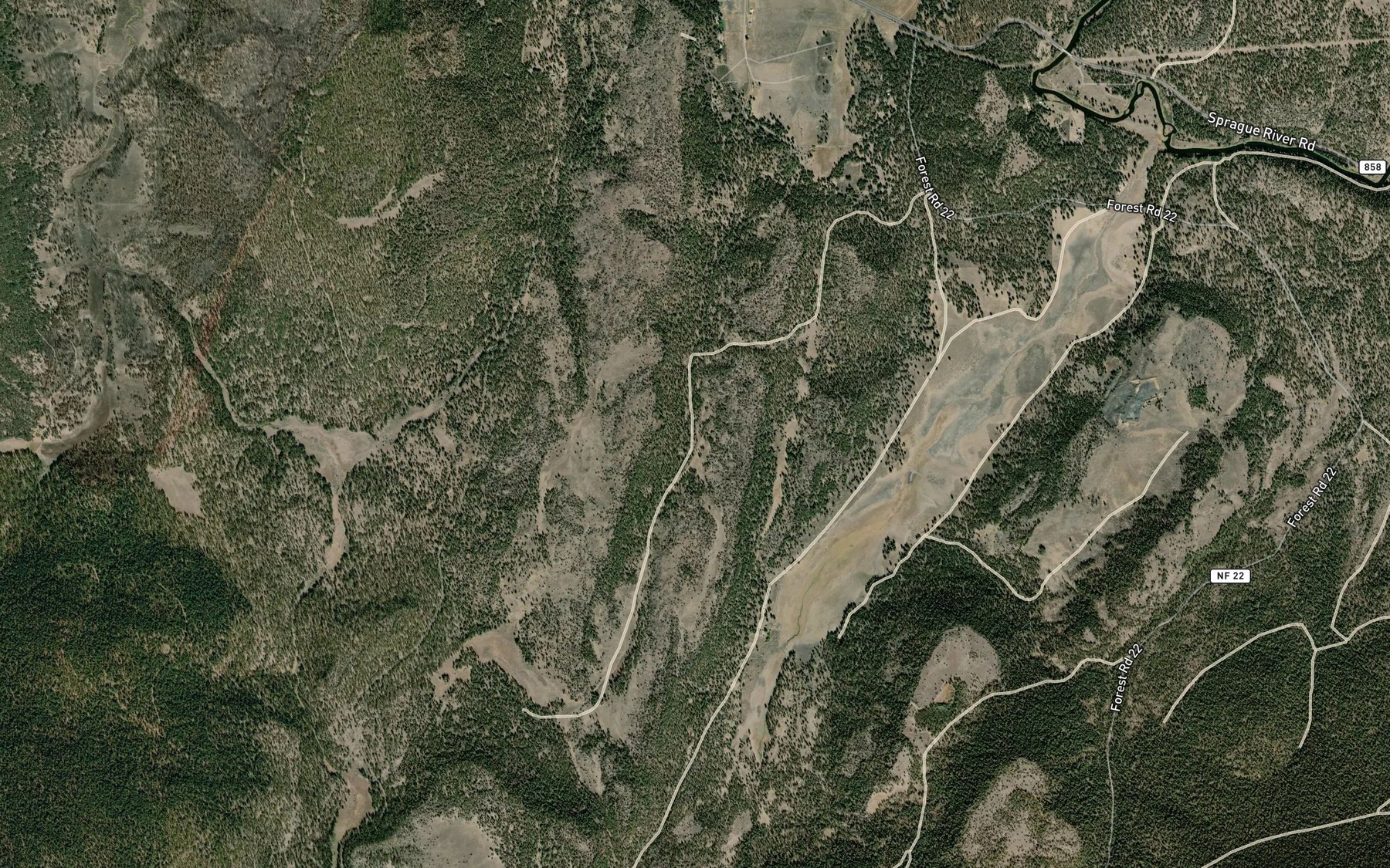 Satellite map of the Nut Reservoir