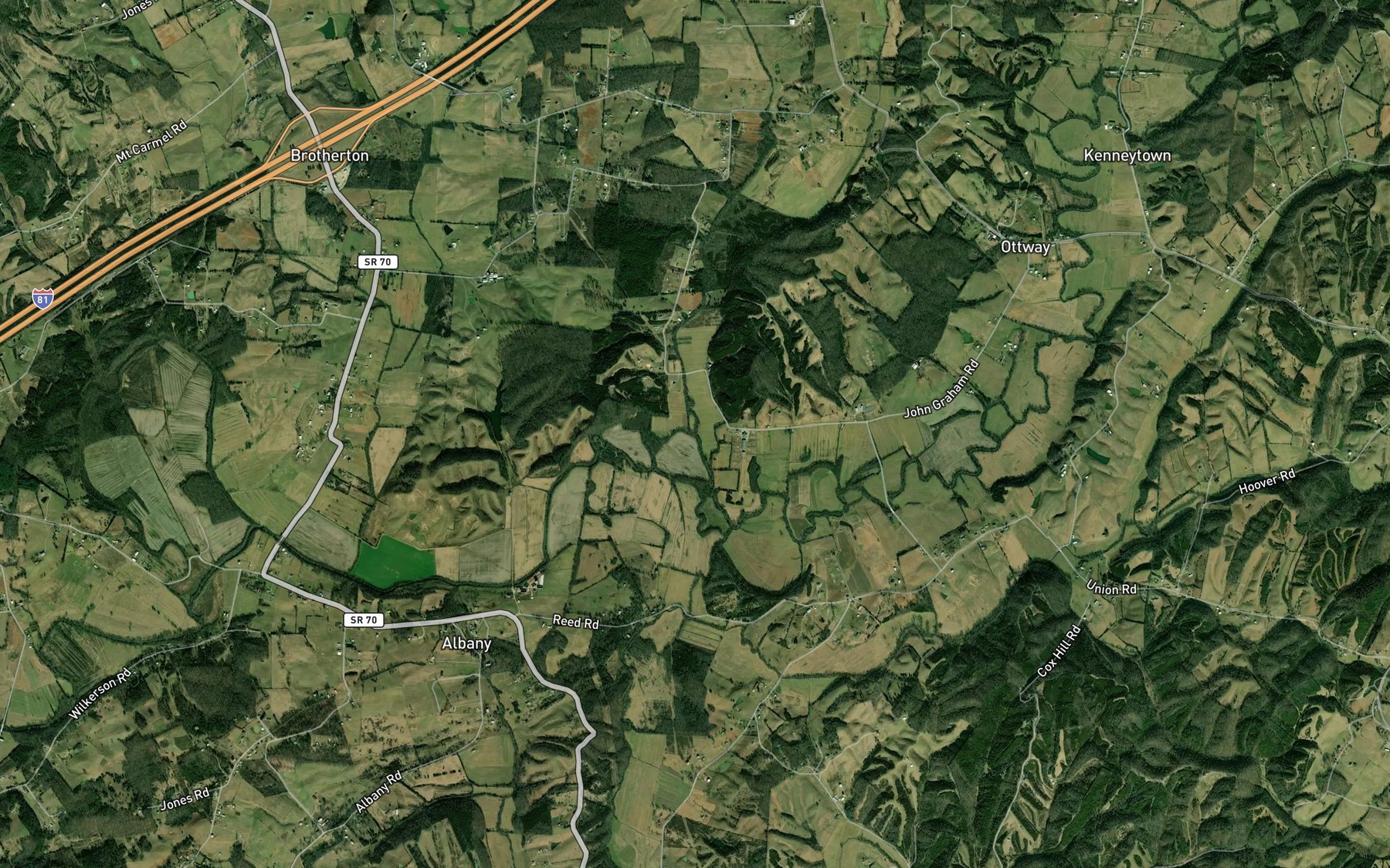 Satellite map of the Saylor Creek