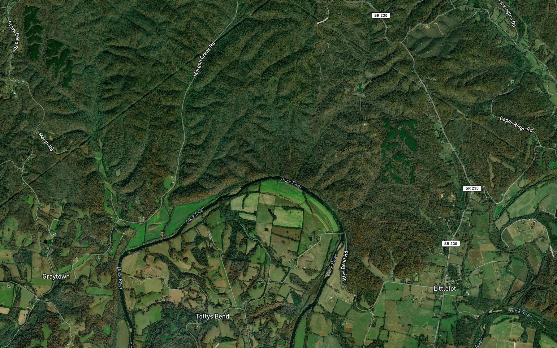 Satellite map of the Waters Branch