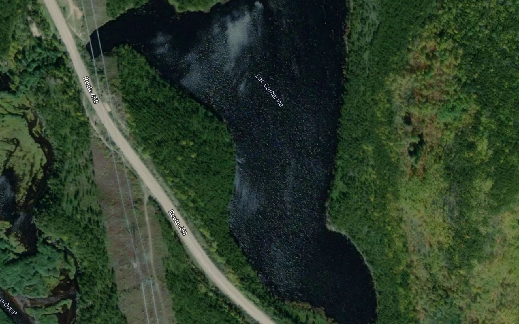 Satellite map of the Lac Catherine