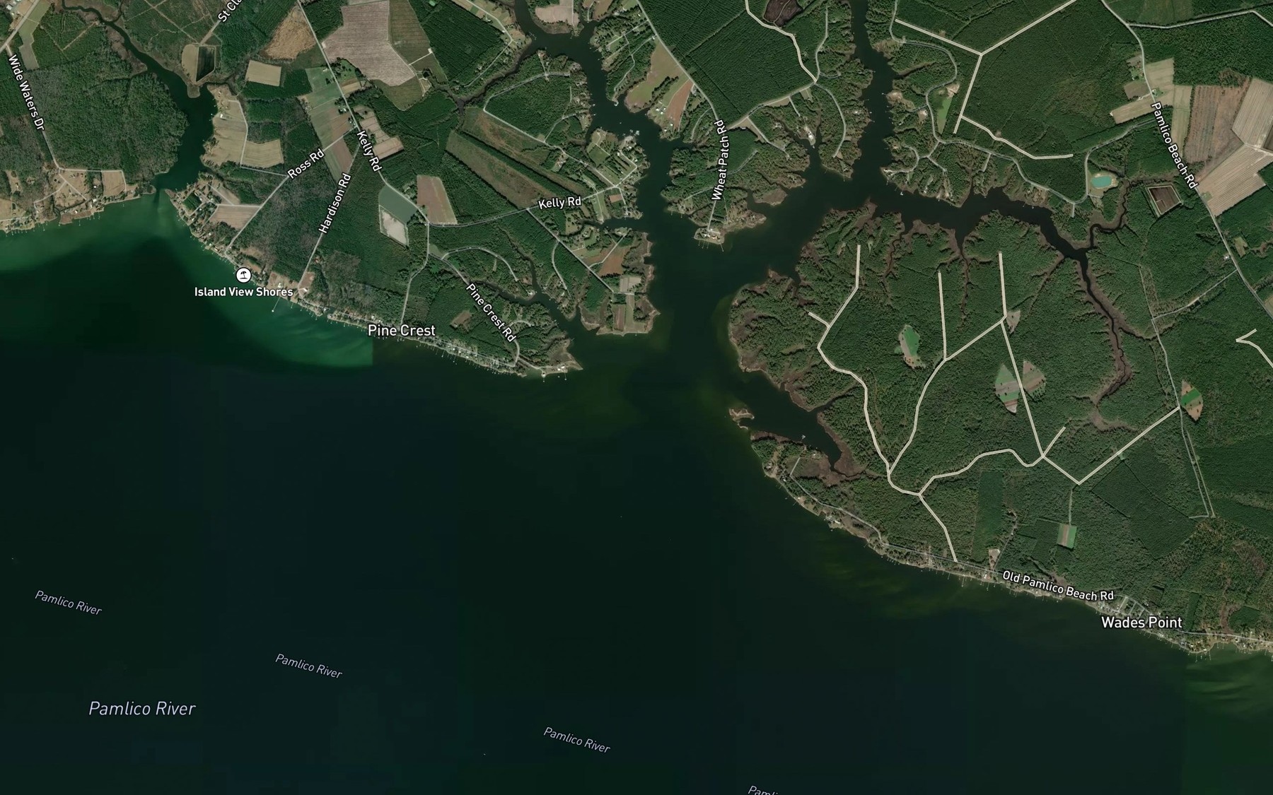 Satellite map of the North Creek