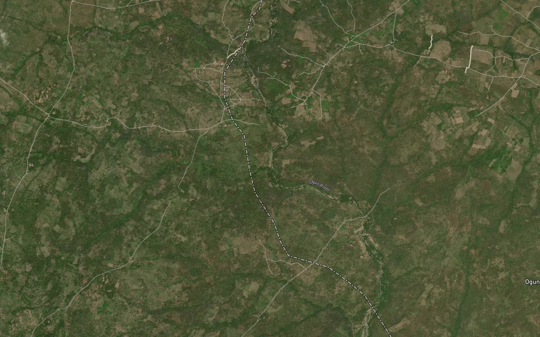 Satellite map of the River Ika