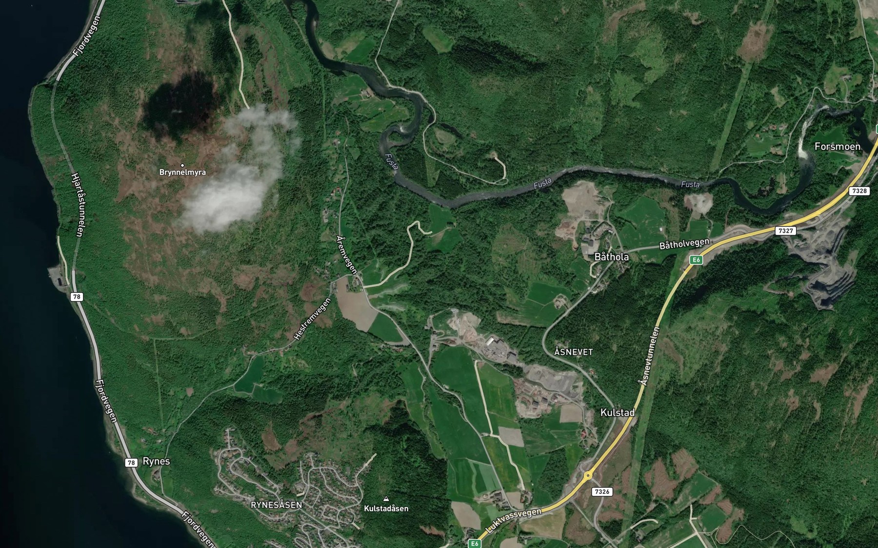 Satellite map of the Arembekken