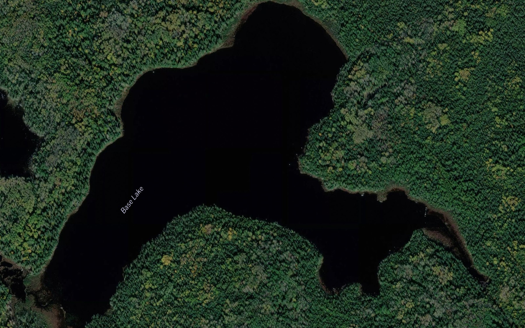 Satellite map of the Base Lake