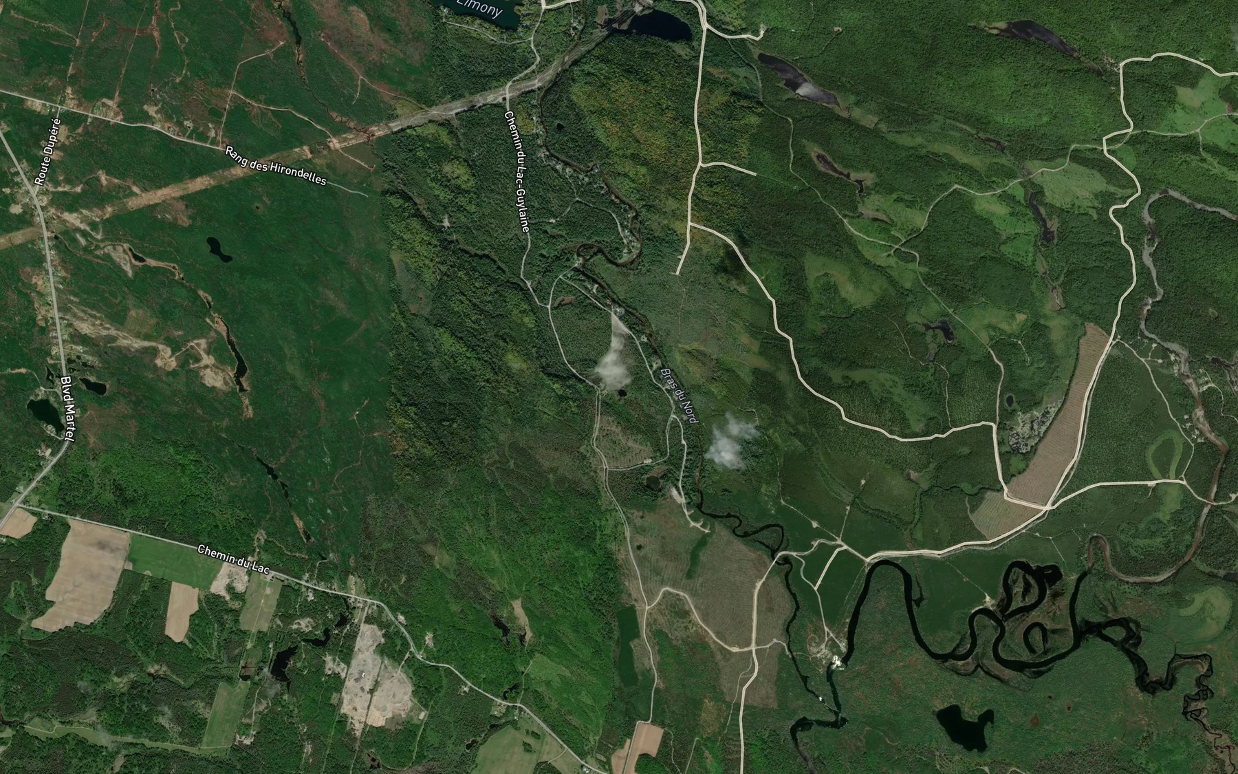 Satellite map of the Lac Guylaine